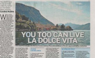 Lake Como - live la dolce vita, Sunday Telegraph