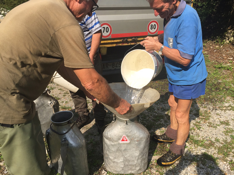 Filling containers with water