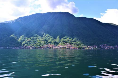 View of the shore from on Lake Como